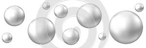 Chrome, silver or aluminum 3d sphere