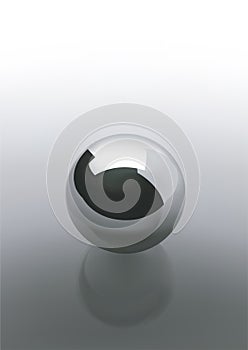 Chrome sphere grey - illustration