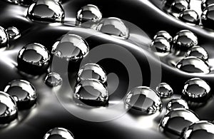 Chrome Spheres Abstract