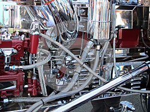 Chrome truck engine