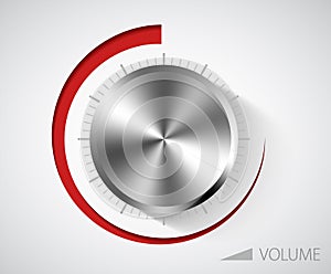 Chrome volume knob