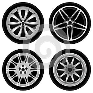 Chrome wheel vector