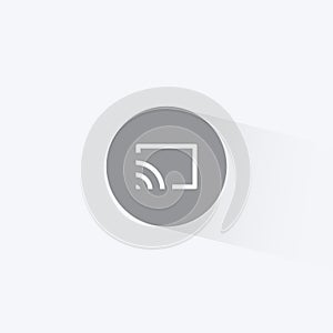 Chromecast Icon Vector in Trendy Flat Style. Screencast Symbol Illustration