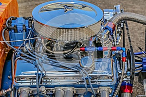 Chromed and customized American V-8 Motor