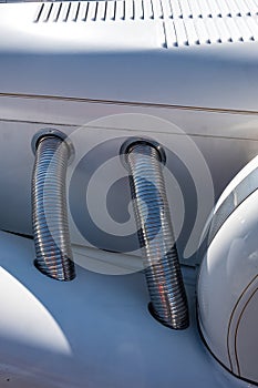 Chromed exhaust pipes