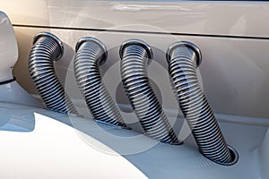 Chromed exhaust pipes