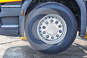 Chromed Truck Wheel Closeup
