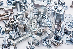 chromeplated bolts and nuts