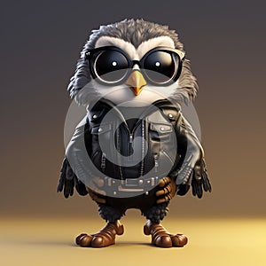 Chromepunk Owl Character: Inventive Toy-like Design With Vray Tracing