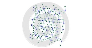 Chromic chloride molecular structure isolated on white