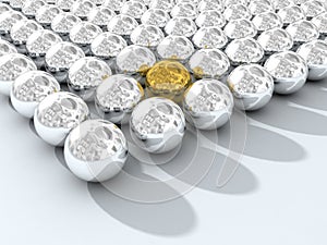 Chromium spheres array photo