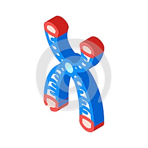 chromosome genetic engineering isometric icon vector illustration