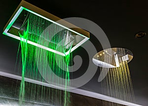 Chromotherapy from shower heads