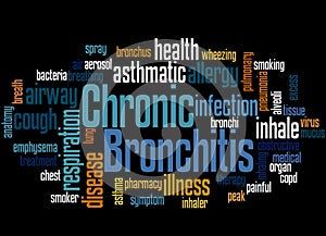 Chronic Bronchitis word cloud concept 3