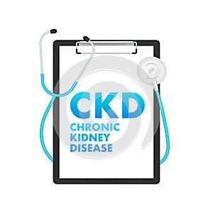 Chronic kidney disease. 3d vector illustration. World health day. Medicine day