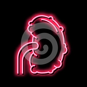 chronic pyelonephritis neon glow icon illustration