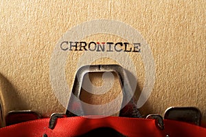 Chronicle concept view photo