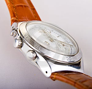 Chronograph with leather strap
