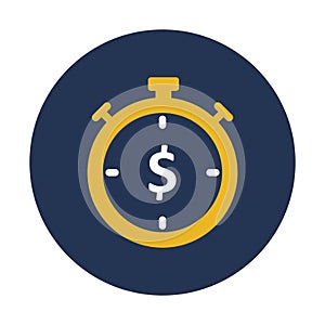 Chronometer, dollar Vector Icon which can easily modify