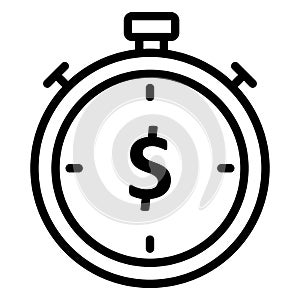 Chronometer, dollar Vector Icon which can easily modify