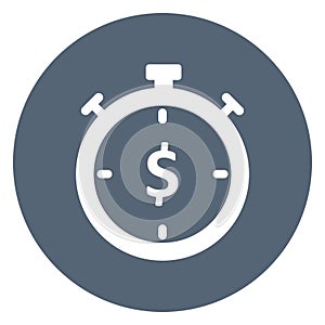 Chronometer, dollar Vector Icon which can easily modify