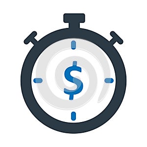 Chronometer, dollar Vector Icon which can easily modify