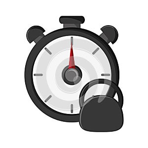 Chronometer and kettlebell icon
