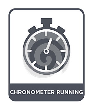 chronometer running icon in trendy design style. chronometer running icon isolated on white background. chronometer running vector