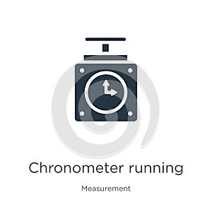 Chronometer running icon vector. Trendy flat chronometer running icon from measurement collection isolated on white background.