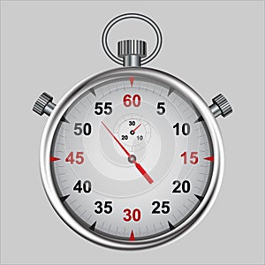 Chronometer stopwatch on the white background vector illustration
