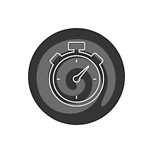 Chronometer timer isolated line icon. Vector in modern flat