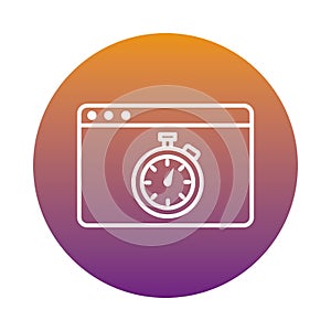 Chronometer timer in webpage template block style icon