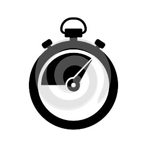 Chronometr or stopwatch icon. Fast time, timestamp vector illustration