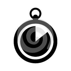 Chronometr or stopwatch icon. Fast time, timestamp vector illustration
