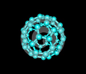 Chrysene molecular structure on black background