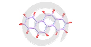 Chrysene molecular structure on white background