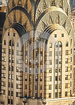 The Chrysler Building Art Deco close up view