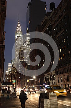 Chrysler building by night, New York, USA