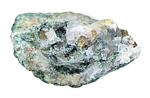Chrysoberyl crystals in rough beryl rock isolated