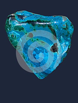 Rock Chrysocolla Blue Stone Heart Shape photo