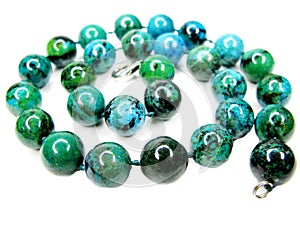 Chrysocolla semiprecious beads necklace