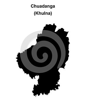 Chuadanga outline map
