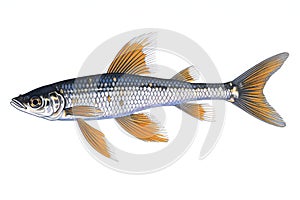 Chub fish isolated on the white background