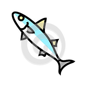 chub mackerel color icon vector illustration