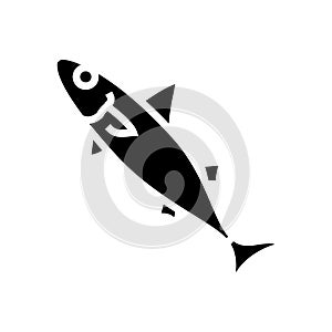 chub mackerel glyph icon vector illustration