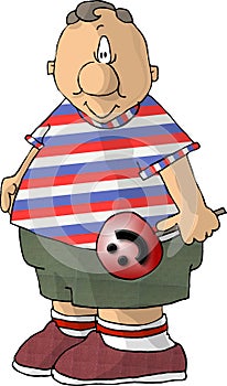 Chubby boy with a sucker