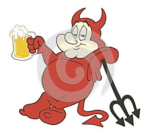 Chubby Devil With Beer