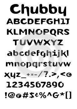 Chubby font