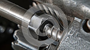 The chuck key securely fastens the drill bit in place preventing any wobbling or slipping during use photo