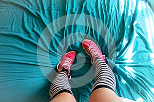 Chucks on bed